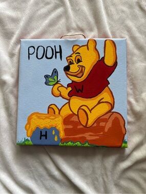 Winnie the Pooh Canvas Art - Yellow & Red Illustration